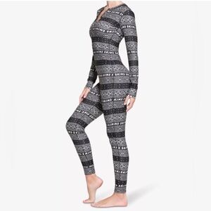 SKIMS Logo Plush Pointelle Henley Onesie NWT